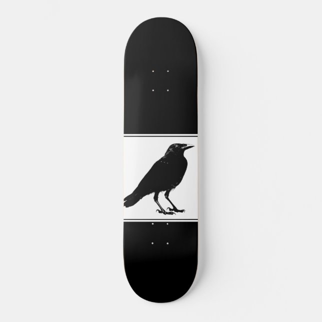 Skateboard Skate noir corbeau noir (Recto)