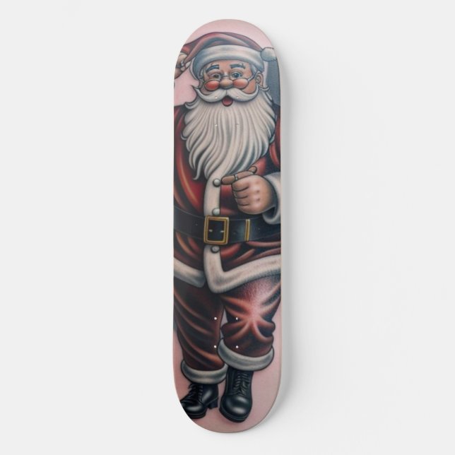 Skateboard Skate Père Noël Tattoo 1 (Recto)