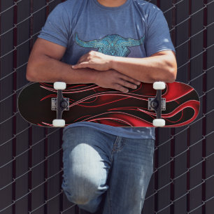Skateboard Skate Red Flames