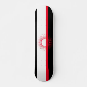 Skateboard Skate, rouge, blanc et noir