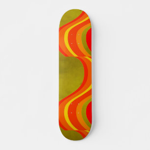 Skateboard Skate rouge orange et jaune