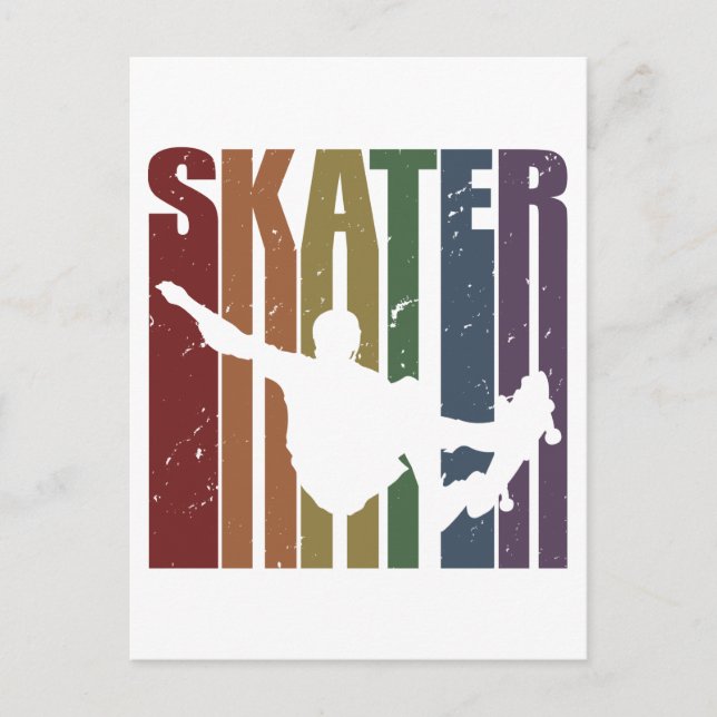 Skateboard Skate Skateboarder Skateboarding Postcard (Front)