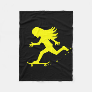 Skateboard Skateboarder Teen Tween Girl Skater Oll Fleece Blanket