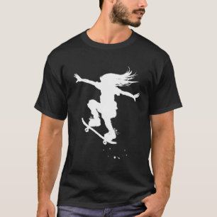Skateboard Skateboarder Teen Tween Girl Skater Oll T-Shirt
