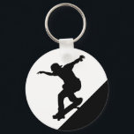 Skateboard Skateboarding Fun Silhouette Keychain<br><div class="desc">Skateboard Skateboarding Fun Silhouette Custom personalized name</div>