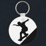 Skateboard Skateboarding Fun Silhouette Keychain<br><div class="desc">Skateboard Skateboarding Fun Silhouette Custom personalized name</div>