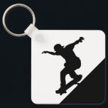 Skateboard Skateboarding Fun Silhouette Keychain<br><div class="desc">Skateboard Skateboarding Fun Silhouette Custom personalized name</div>