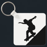 Skateboard Skateboarding Fun Silhouette Keychain<br><div class="desc">Skateboard Skateboarding Fun Silhouette Custom personalized name</div>