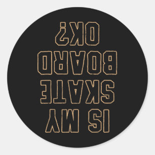 Skateboard Skateboarding Gift For Skateboarders 2  Classic Round Sticker