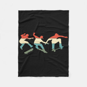 Skateboard Skateboarding Retro Gift For Skateboard Fleece Blanket