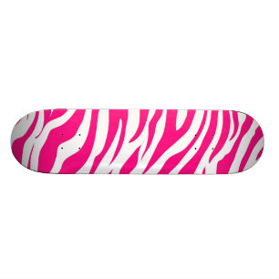 Skateboard Skateboards cool pour filles Hot rose Zebra Stripe