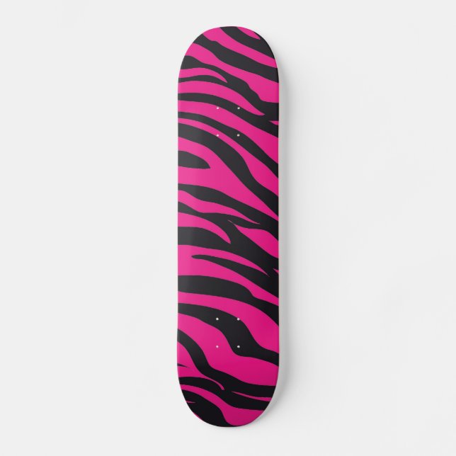 Skateboard Skateboards cool pour filles rose noir Zebra Strip (Recto)