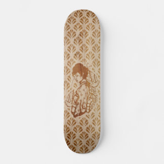 Skateboard Skateboards Geisha japonaise gravure sur bois