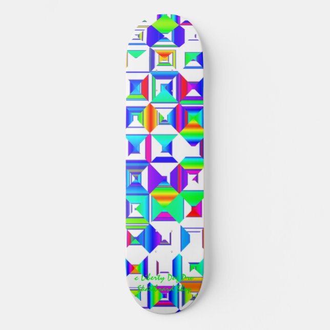 SKATEBOARD SKATEBOARDS PROFESSIONNELS - CARRÉS RAINBOW - RAD (Recto)
