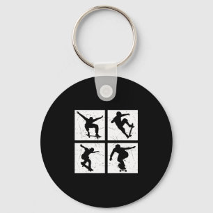 Skateboard Skater Boys Skateboarders Kids Skateboa Keychain
