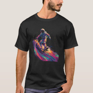 Skateboard Skater Galaxy Space Astronaut Skateboar T-Shirt