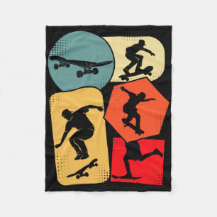 Skateboard Skater Skateboarder Skateboarding Kids  Fleece Blanket