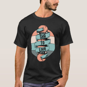 Skateboard Skater Skating Skate Retro Gift Idea T-Shirt