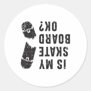 Skateboard Skater Skating Skateboarding Gift Idea Classic Round Sticker