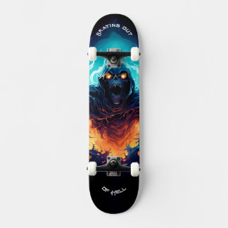Skateboard Skating out of Hell - Crâne