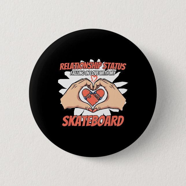 Skateboard Skating Skateboarding Skater Complicate 2 Inch Round Button (Front)