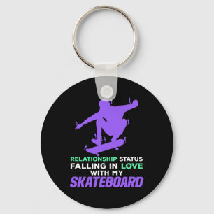 Skateboard Skating Skateboarding Skater Complicate Keychain