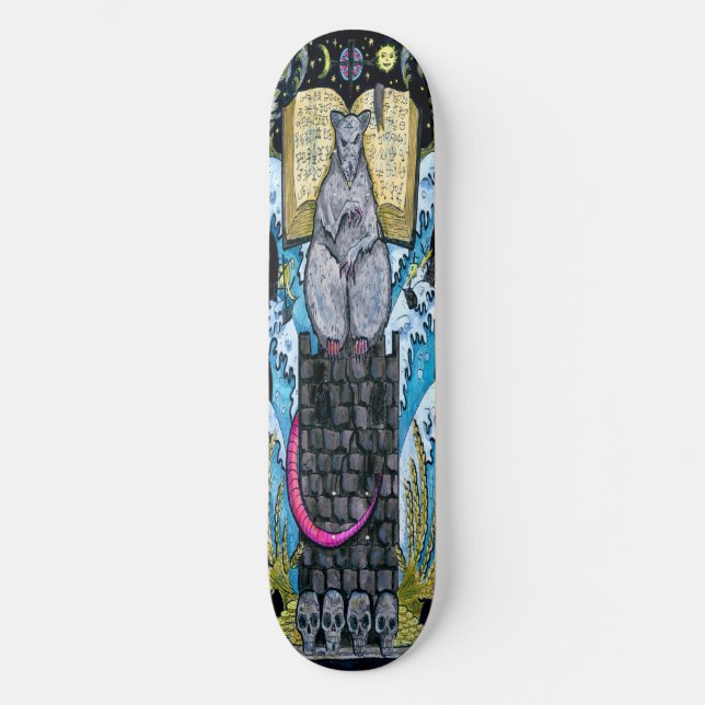 Skateboard skboard Vintage Rat et tour (Recto)