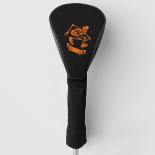 Skateboard Skeleton Halloween Costume Kids Golf Head Cover