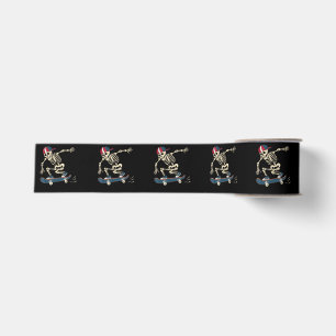 Skateboard Skeleton Halloween Skateboarding Skater Grosgrain Ribbon