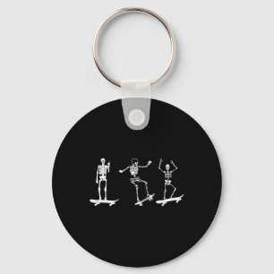 Skateboard Skeleton Skate Fan Skateboarding Skater Keychain