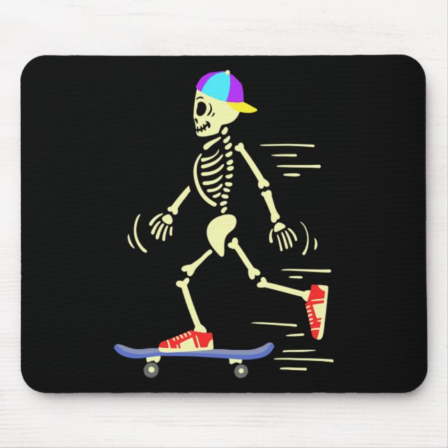 Skateboard Skeleton Skateboarding  Mouse Pad (Front)