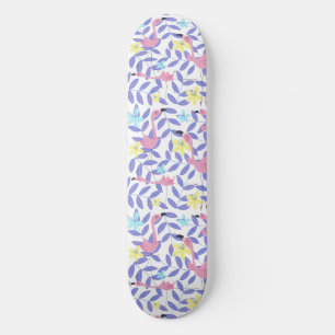 Skateboard Ski avec imprimé flamand rose et s tropicaux