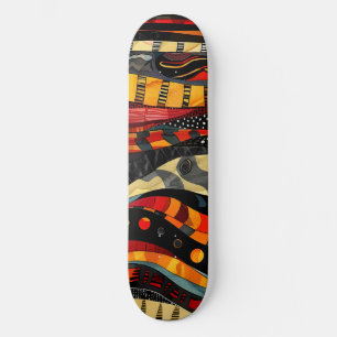 Skateboard Ski Motif Tribal Africain