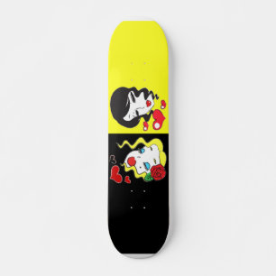 Skateboard Ski noir et jaune