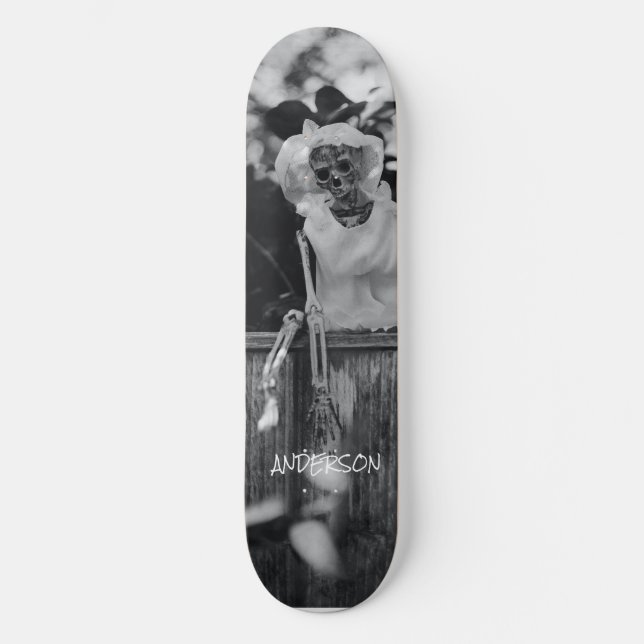 Skateboard Ski Skeleton noir Halloween  (Recto)