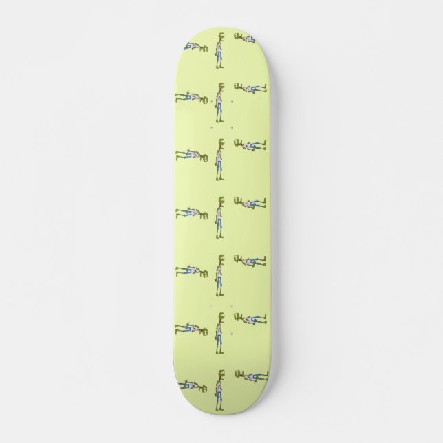 Skateboard Skinny green zombie (Devant)