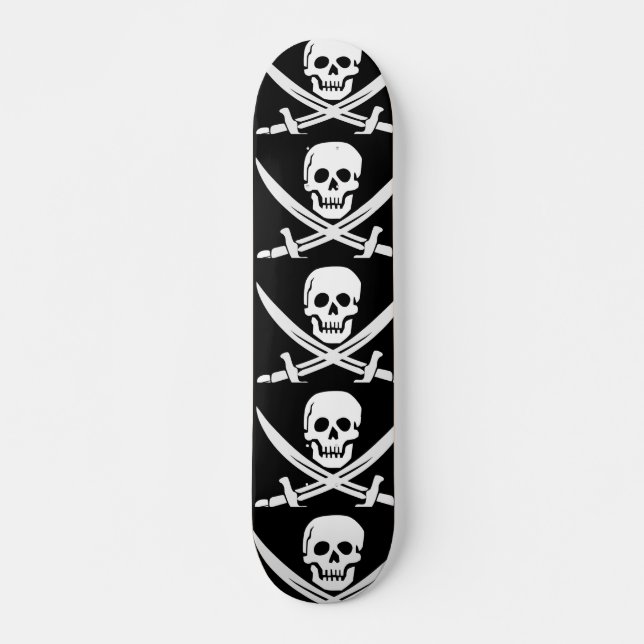 SKATEBOARD SKULL N CROSSBONES PIRATE SKATEBOARDS (Devant)