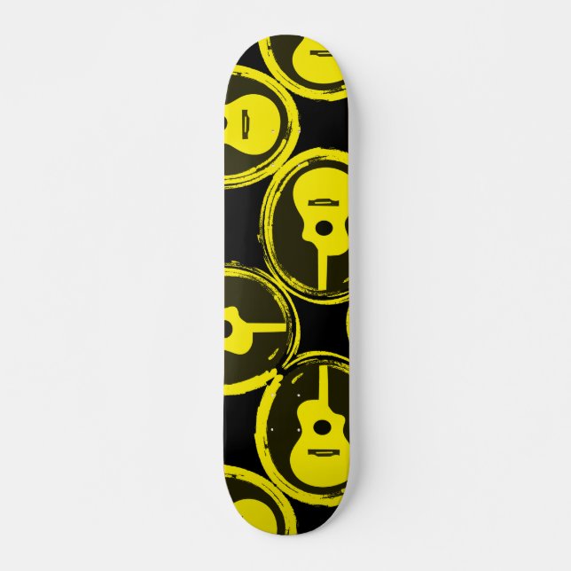 Skateboard Slash Guitar Rock Element Custom Pro Carte (Devant)