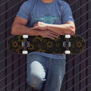 Skateboard SlipperyJoe's étoile de David artistique sur le th