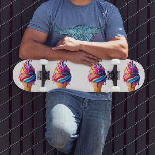 Skateboard SlipperyJoe's vibrante crème glacée cone classique
