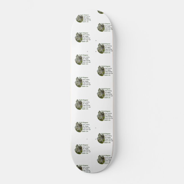 Skateboard Slothing Photo Motivational Sloth Sayings (Recto)