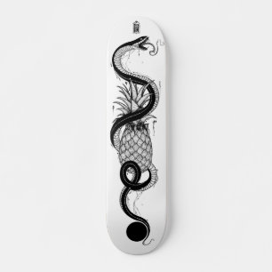 Skateboard Snake and pineapple