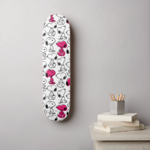 Skateboard Snoopy Black & Magenta Motif