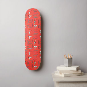 Skateboard Snoopy Varsity Motif sportif