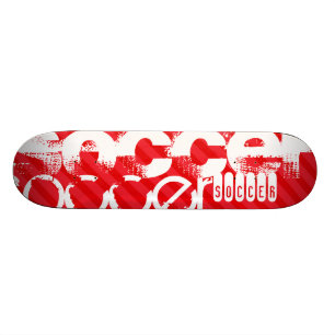 Skateboard Soccer ; Stripes rouge écarlate