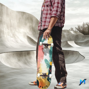 Skateboard Soft Organique - Abstrait Minimaliste Pastel