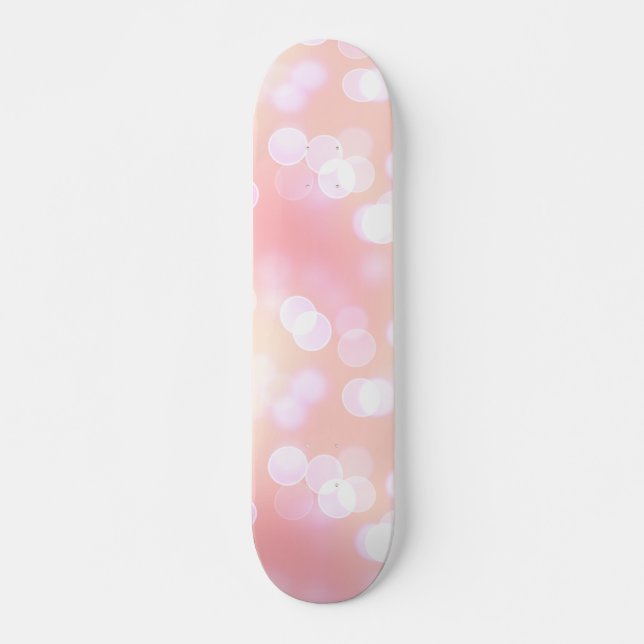 Skateboard Soft rose esthétique Motif Bokeh (Devant)