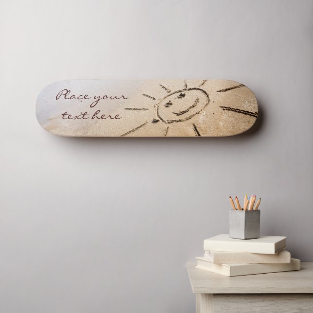Skateboard Soleil Sur La Plage (Art mural (Horz))