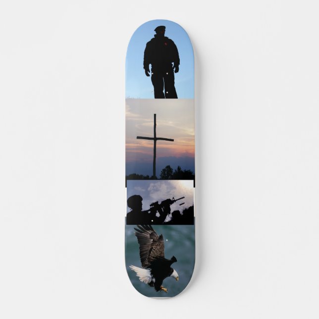 Skateboard SOUTENEZ nos troupes (Devant)