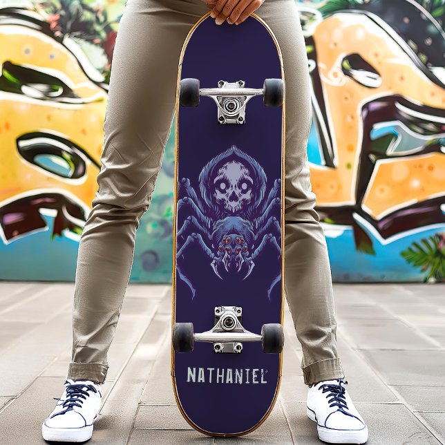 Skateboard Spider Skull Nom personnalisé (Créateur téléchargé)